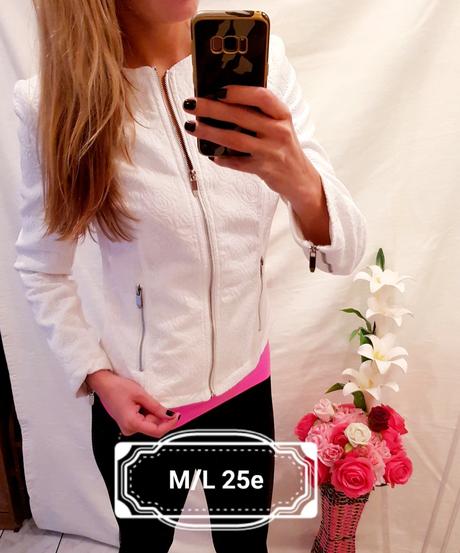 Biela látková bundička, l