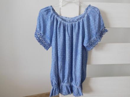 Blúzka svetlo modrá bavlnená dámska l,, l