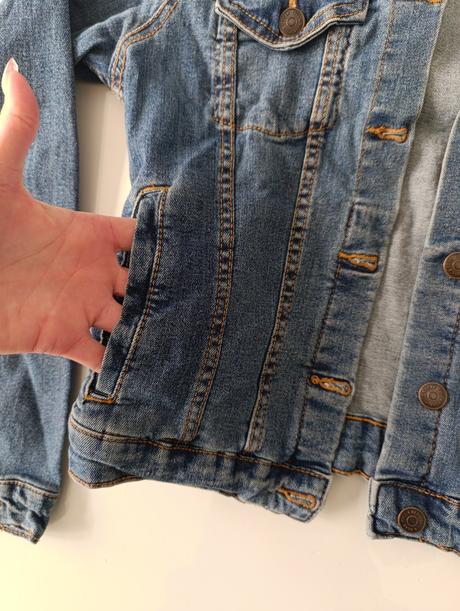 Dámska riflova bunda, pull&bear,m