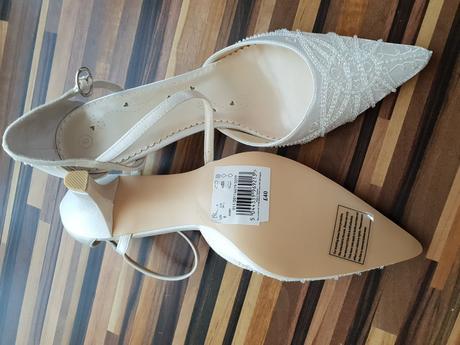 Svadobné lodičky nové 39,5, 39
