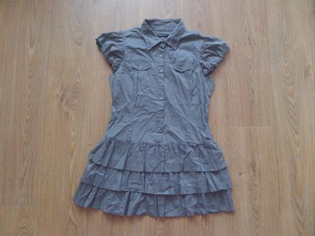 Šaty s volánmi, fishbone,l