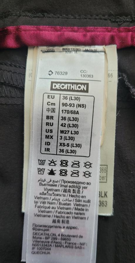 Dámske turisticke nohavice 2v1, decathlon,s