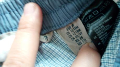 Letne nohavice roll up, h&m,86