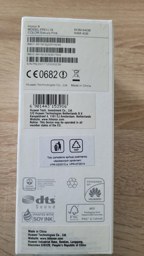 Honor 8 pink,