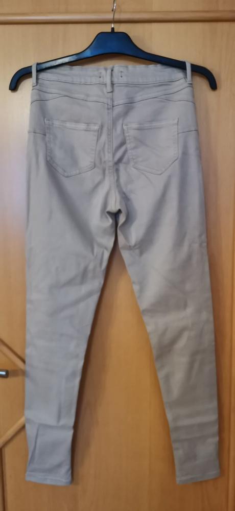 Béžové elastické rifle nové, f&f,36