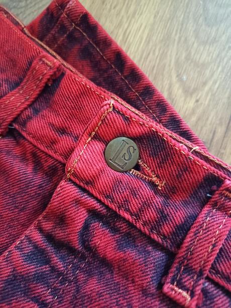 Vintage červená riflová sukňa levi's made in usa, levis,s