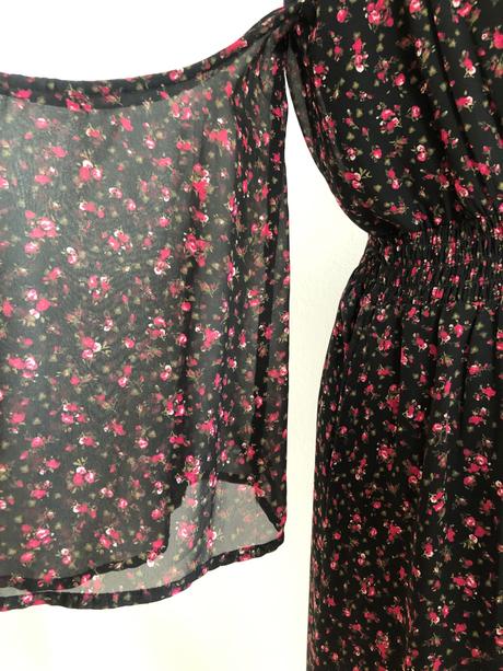 Letné midi šaty s drobnými kvetmi, clockhouse,l