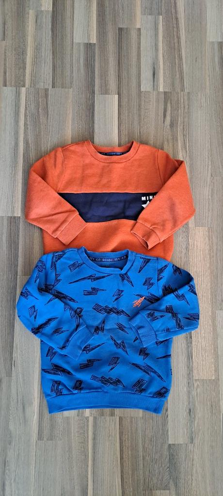 Mikiny f&f (2 ks modrá a oranžová), veľ. 110, f&f,110