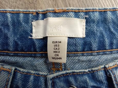 Rifľové kraťasy, h&m,34