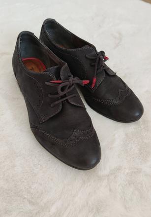 Čierne kožené oxfordky tamaris, tamaris,38
