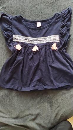 Tričko s volanikovymi rukavmi, dopodopo,98