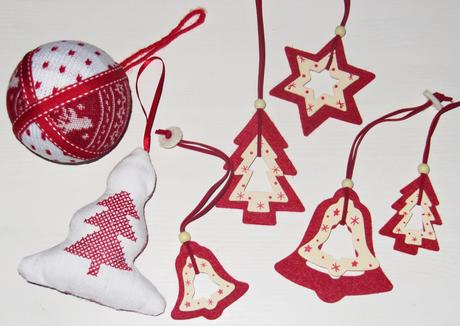 Vianočné dekorácie - sada 7 kusov, 