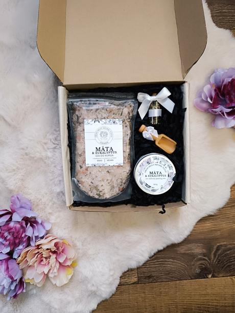 Handmade - peeling a soľ do kúpeľa mäta & eukalypt, 