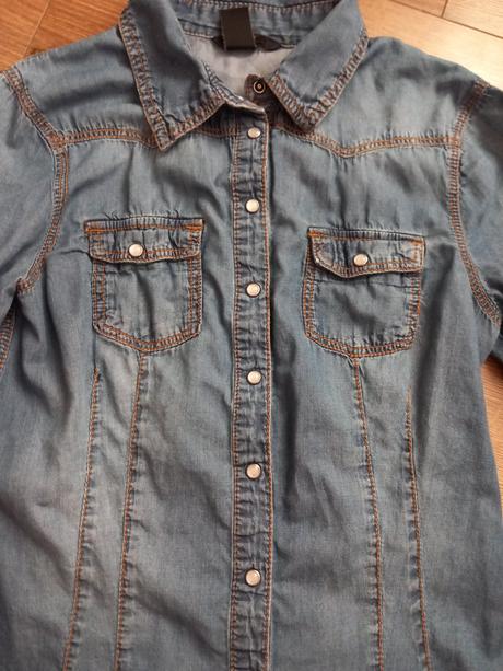 Košeľa riflova damska, h&m,38