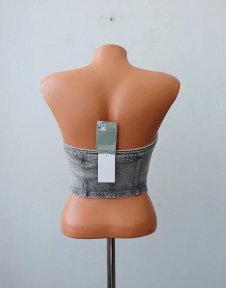 Riflový crop, h&m,xs