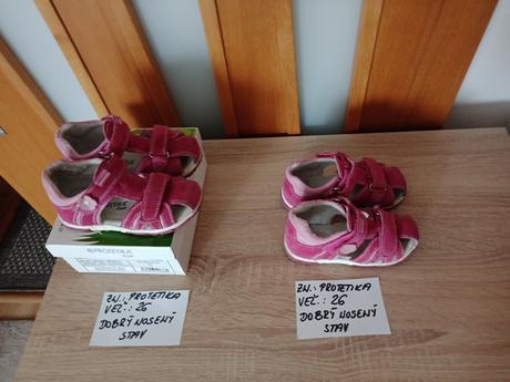 Dievčenské sandále zn.protetika veľ.26, protetika,26