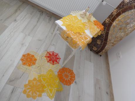 Háčkované oranžové dečky, 