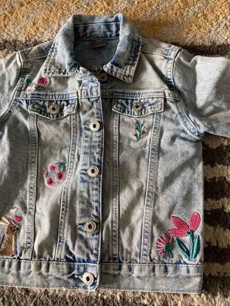 Rifľová bunda s výšivkami little kids, 122