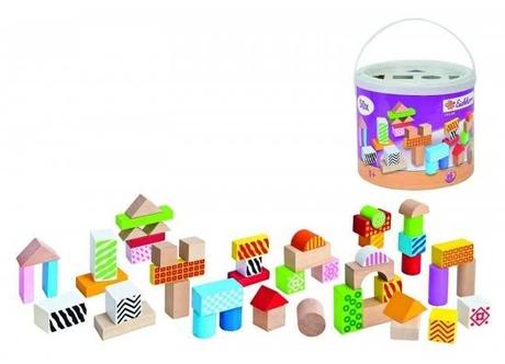 Eichhorn farebné drevené kocky 50ks,