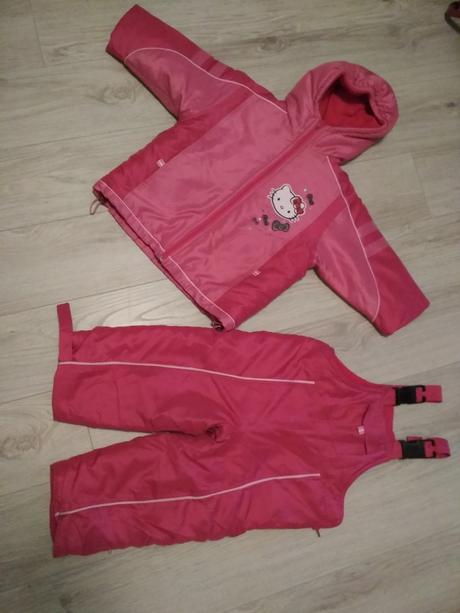Zimná bunda + oteplovaky hello kitty, sanrio,92
