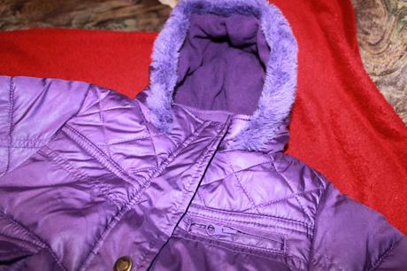 Fialova bunda s kozusinkou na kapucni, girl2girl,104