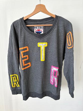 Retro jeans mikina, m