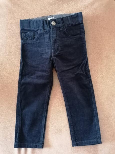 Menčestrové tenké nohavice, h&m,98