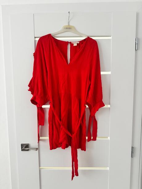 Červený overal, h&m,32