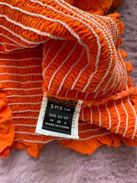 Oranžový crop top, m