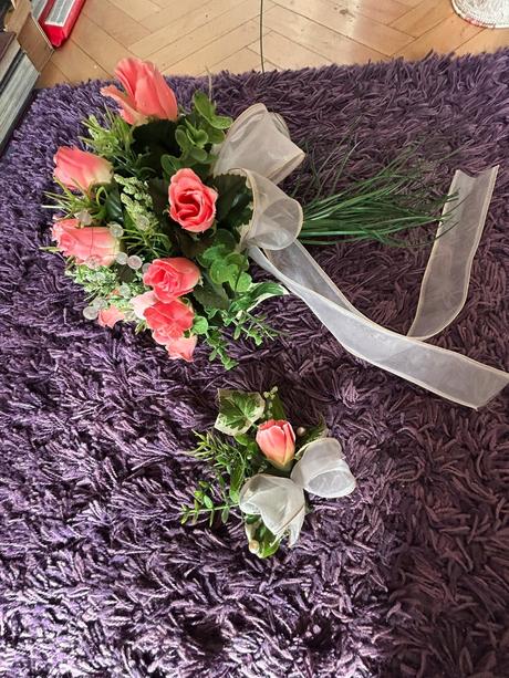 Svadobná kytica + pierko,