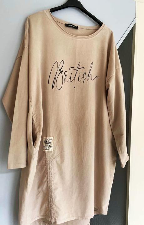 Dámske oversize mikinové šaty, xxl