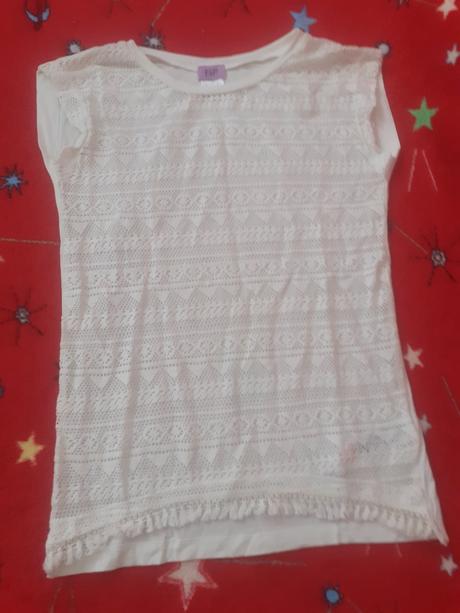 Biele dievčenské tričko, f&f,134