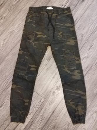 Maskáčové nohavice, fishbone,s