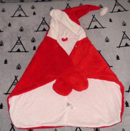 Vianočné hrejivé pončo/deka veľ.86, 86