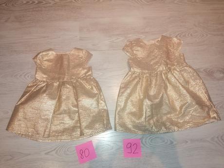 Zlaté šaty veľ. 80 a 92, pepco,80