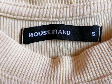 Svetložlté crop top tričko, house,s