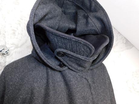 Luxusne panske vlnene glamurne pončo/kabat, l / m / s / xl