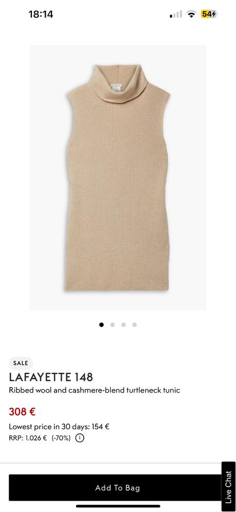 Lafayette 148 new york rolak bez rukavov xs, xs