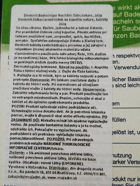 Čistiace tablety na kúpeľne nature,