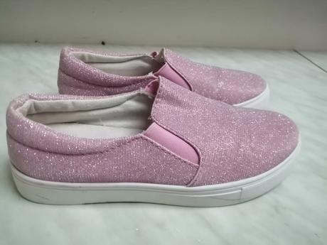 Platenky ruzove trblietave vel. 36, 36