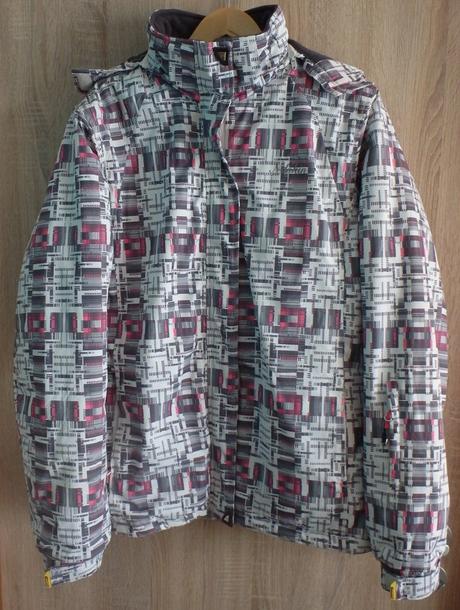 Biela/šedá/ružová vetrovka,v.xl,v.158-174, xl