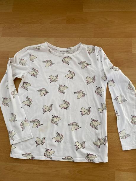 Biele tričko s jednorožcom, fox & bunny,134