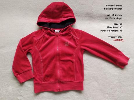 Červená mikina, evie angel,98