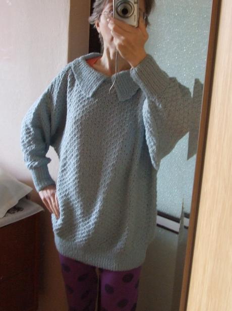 Štrikovaný oversize puli, s