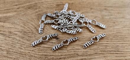 Medzikus mama - 40x7 mm - strieborný,zlatý, 