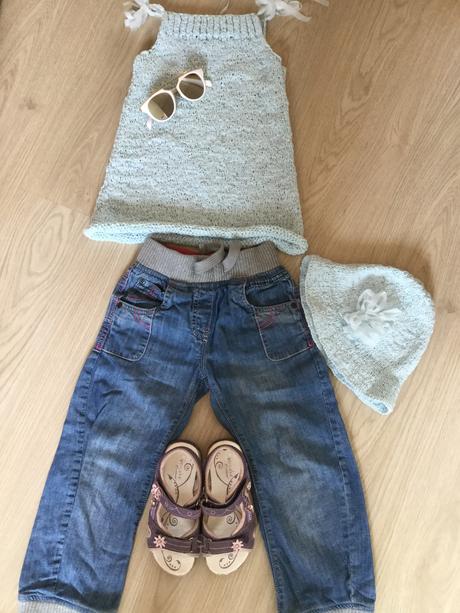 Súprava top a klobúk vel 3-5 rokov, 104