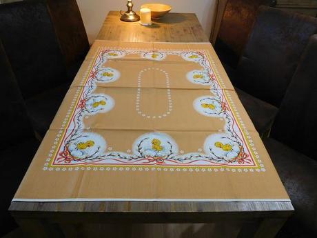 Obrus bavlnený veľkonočné kuriatka, 