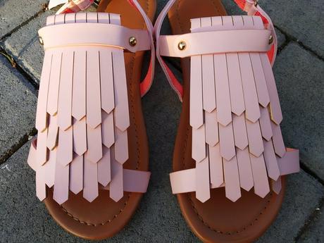 Pink sandálky, h&m,35