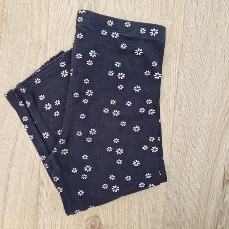 Šaty hm bavlnené tmavomodré s bielymi kvetinkami, h&m,116