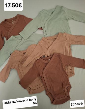 Zavinovacie body 6ks, h&m,56